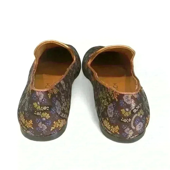 Tory Burch Smoking Slipper Loafer, Size 5-1/2, Jacquard Gold Leather Trim - Picture 5 of 6